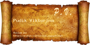 Pudik Viktorina névjegykártya